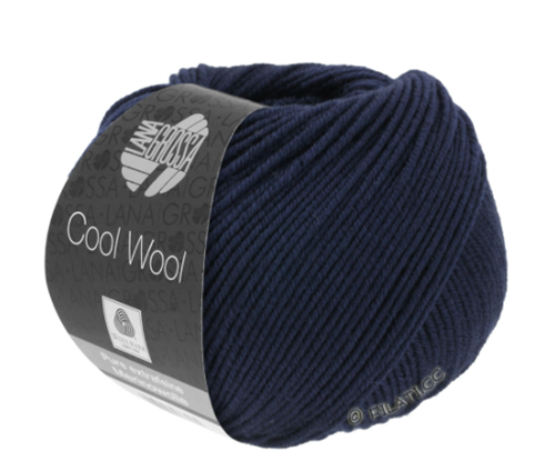 Cool wool 100% merino - natblå